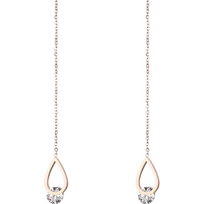 HARAHU Обеците im-21047 - Златна / Розова kp21047 (im-21047)