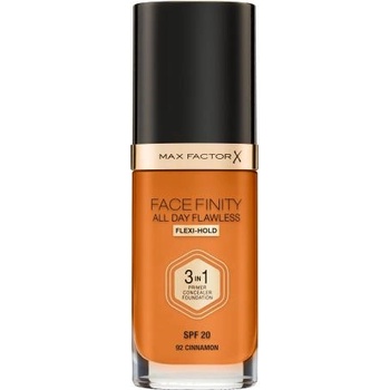 MAX Factor Facefinity 3 in 1 SPF20 течен фон дьо тен с uv защита 30 ml нюанс 92 Cinnamon