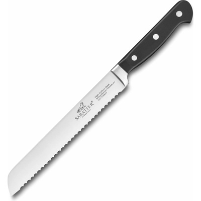 Nôž na chlieb PLUTON 20 cm, nerezové nity, čierna, Lion Sabatier