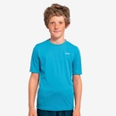 Olaian detské tričko proti UV žiareniu s krátkym rukávom modré tyrkysová