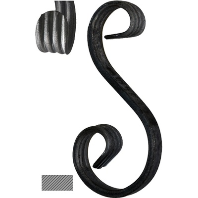Esko 170 x 80/45 mm), 12 x 6 mm, široké rozkutie
