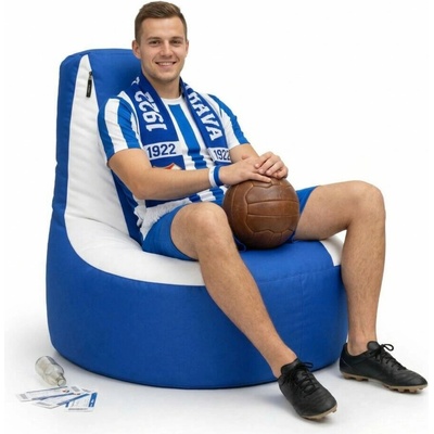 CrazyShop Sedací vak Fotbal Serie modrobílá