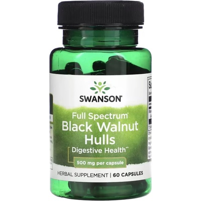 Swanson Black Walnut Hulls 500 mg 60 kapslí