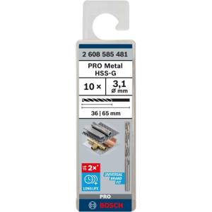 Bosch - Комплект свредла за метал, 3, 1 × 65 мм, 10 бр. 2608585481 (2608585481)