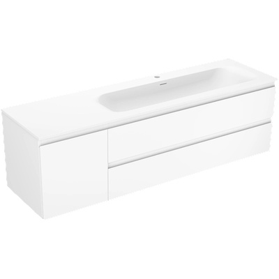 Mexen Orio баня шкаф 160 см с умивалник Vela десен, 2S, 1D, бял мат - 91A13-16047-3-BBFFFF01-W23P01 (91A13-16047-3-BBFFFF01-W23P01)