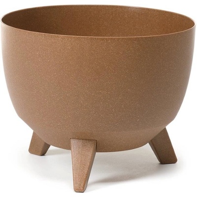 Lamela kvetináč - misa ROMA na nožičkách hnedý 24 cm