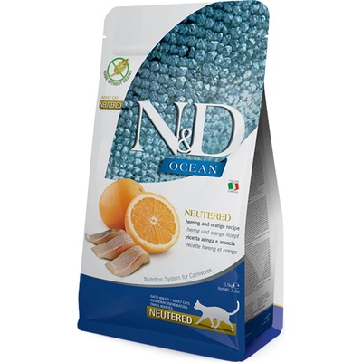 N&D Ocean Adult Cat Grain Free Herring Pumpkin & Orange 3 x 1,5 kg