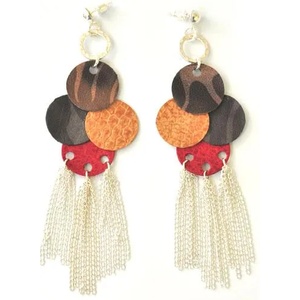 Dannyra Модни обици с кожени пендари Dannyra Jewels