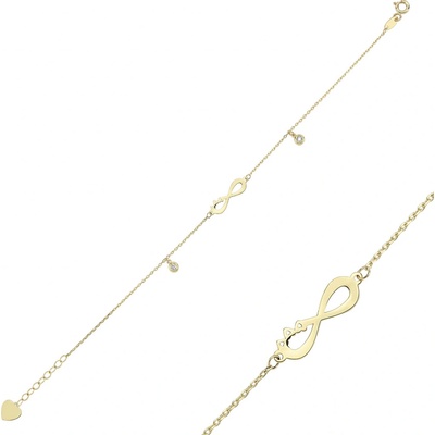 Lillian Vassago zlatý se symbolem nekonečna LLV46-GB039