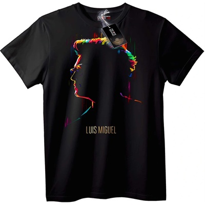 NOONEBRAND Тениска Luis Miguel с цветна картина - XS, Black
