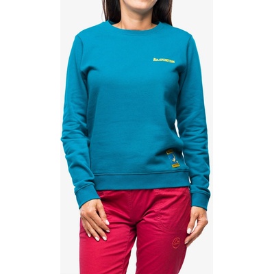 Lezecká mikina dámska La Sportiva Climbing on the Moon Sweatshirt turchese/giallo