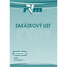 RVM 20060014 Zakázkový list A5 NCR blok, 100 listů