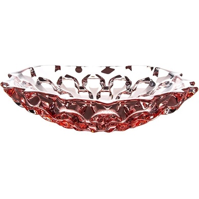 Bohemia Treasury Krištálová miska Samba pink 350 mm
