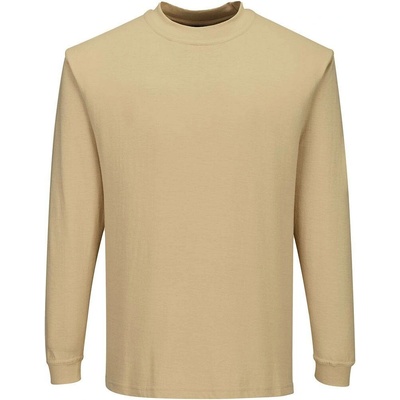 Portwest Flame Resistant Anti-Static FR11 nehořlavé triko s dlouhými rukávy Hnědá 2xl