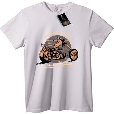 NOONEBRAND Тениска Американски Customs Винтидж мотор - XS, Black