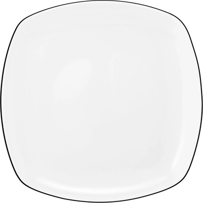 Seltmann Weiden Lido Black Line Mělký talíř hranatý 26 cm