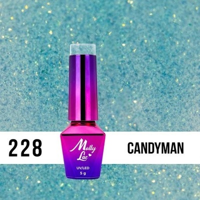 Molly Lac gél lak 228 Candyman Modrá 5 ml