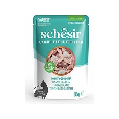 Schesir Cat Compl.Nutrition Tuňák+pražma želé, 85 g