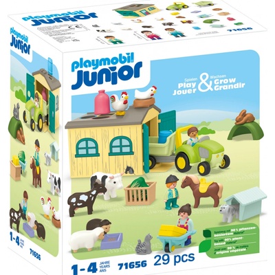 Playmobil 71656 Dobrodružstvo na farme s traktorom, prívesom a zvieracími priateľmi