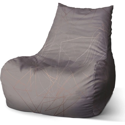 Sablio sedací vak Bean Trojúhelníková abstrakce 100 x 90 x 45 cm