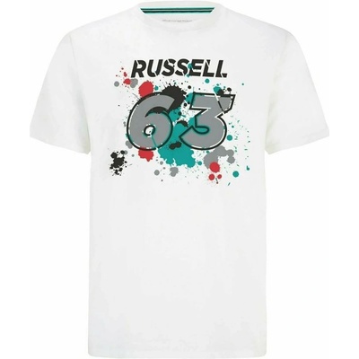 Triko Mercedes Men F1 FW George #63 T-Shirt white