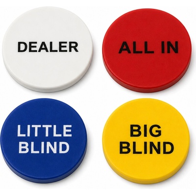 Atomia Sada pokerových žetónov Dealer / All-In / Blind