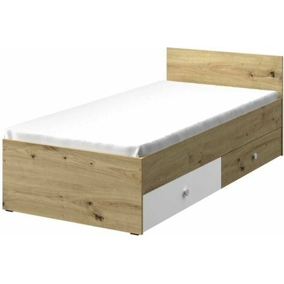 Domel Nero 14 se zásuvkami dub artisan bílá mat