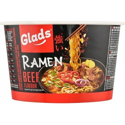 Glads Instantné rezance ramen s omáčkou s hovädzou príchuťou 105 g
