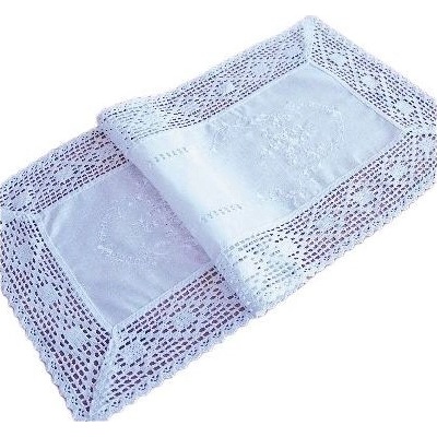 Raebel Vyšívaný biely behúň šerpa 40x90 cm 6937 biela Bavlna/Viskóza 45x90 cm