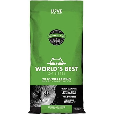 World' s Best Cat Litter Worlds BeWorlds Best Cat Litter Clumping cat царевична постелка за котешка тоалетна 12.7kg