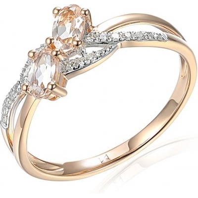 Gems prsten Godiva růžové zlato s brilianty a morganity 585 38 1 4671.6BC0.0.54.HSI.632