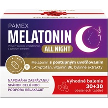 Pamex Melatonín All Night s postupným uvoľňovaním 2x 30 tabliet