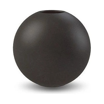 COOEE Design Kulatá váza Ball Black 8 cm, černá barva, keramika