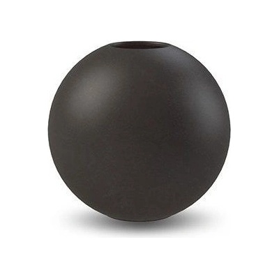 COOEE Design Kulatá váza Ball Black 8 cm, černá barva, keramika