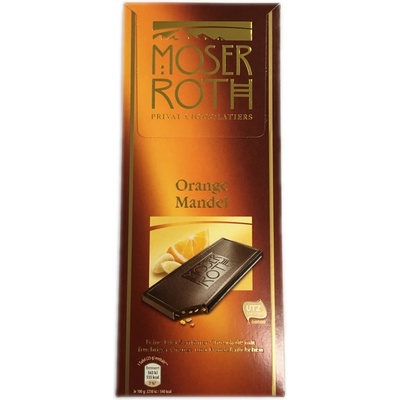 Moser Roth s mandlemi a pomerančem 125 g