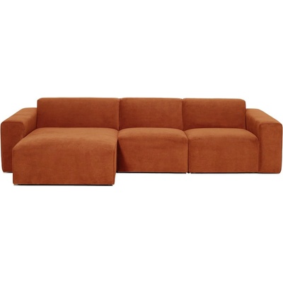Scandic Оранжев ъглов диван от велур (ляв ъгъл) Sting - Scandic (STING CH. LEFT WAVE 20-2)