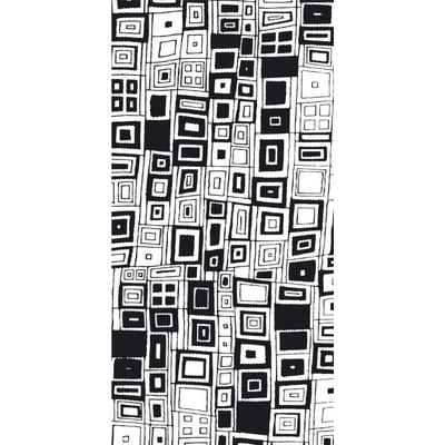 Dimex S-380 vliesová fototapeta na zeď Černobílé čtverce rozměry 110 x 220 cm