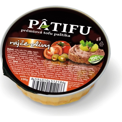 Veto Patifu tofu paštika rajče-olivy 100 g