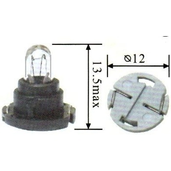 Autolamp 14V 1,12W T5 -plastická päticcierna