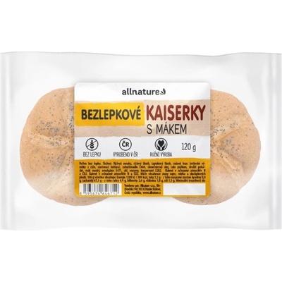 Allnature Bezlepková kaiserka s mákem čerstvá 120 g – Zbozi.Blesk.cz