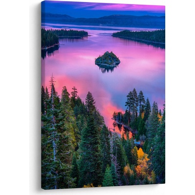Obraz - Jezero Tahoe, Sierra Nevada, Kalifornie, USA, jednodílný 50x70 cm – Hledejceny.cz