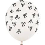 Party Deco Балони с Панделки - 30 см, Пастелно Бяло (sb14p-343-008z)
