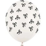 Party Deco Балони с Панделки - 30 см, Пастелно Бяло (sb14p-343-008z)