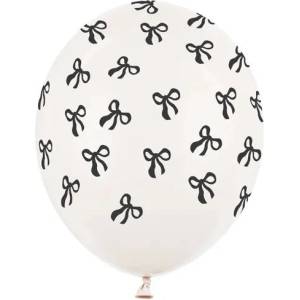 Party Deco Балони с Панделки - 30 см, Пастелно Бяло (sb14p-343-008z)