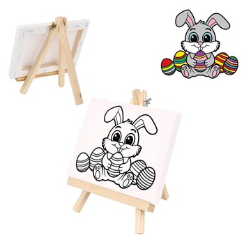 Мини великденско пано за оцветяване със зайче (К100515-2)