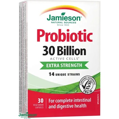 Jamieson Probiotic 30 Miliard zmes bakteriálnych kultúr 14 kmeňov 30 kapsúl