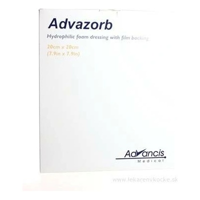 Advazorb krytí na rány hydrofilní pěnové 20x20 cm 10 ks