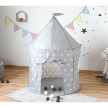 Knorrtoys hrací stan Grey white stars