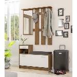 Bogdan Furniture Europe Портманто Orion , орех риналди/бяло мат