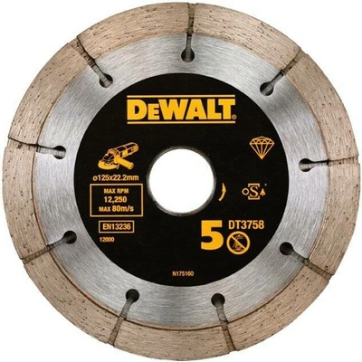 DeWALT Diamantový kotouč do drážkovací frézy, dvojitý, 125 mm (výška segmentu 6,3 mm) DT3758